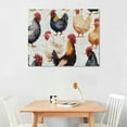 thumbnail image 2 of Sheronv Chickens Jigsaw Puzzle Folk Art Wall Decor for Bedroom Kitchen Living Room Office, High-Quality Print 20x16in, 2 of 6