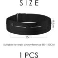 thumbnail image 2 of Riñonera deportiva negra de 1 pieza, bolsa para teléfono para correr, cinturón para correr, cinturón deportivo, riñonera ajustable, riñonera con cremallera para entrenamiento al aire libre, 2 of 5