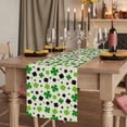 thumbnail image 2 of Table Runners 72 Inches Long Dress Scarves, St Patricks Day Farmhouse Kitchen Table Runner, Coffee Tablerunners, Farmhouse Country Green Black Shamrock 14x72 Inch, 2 of 9