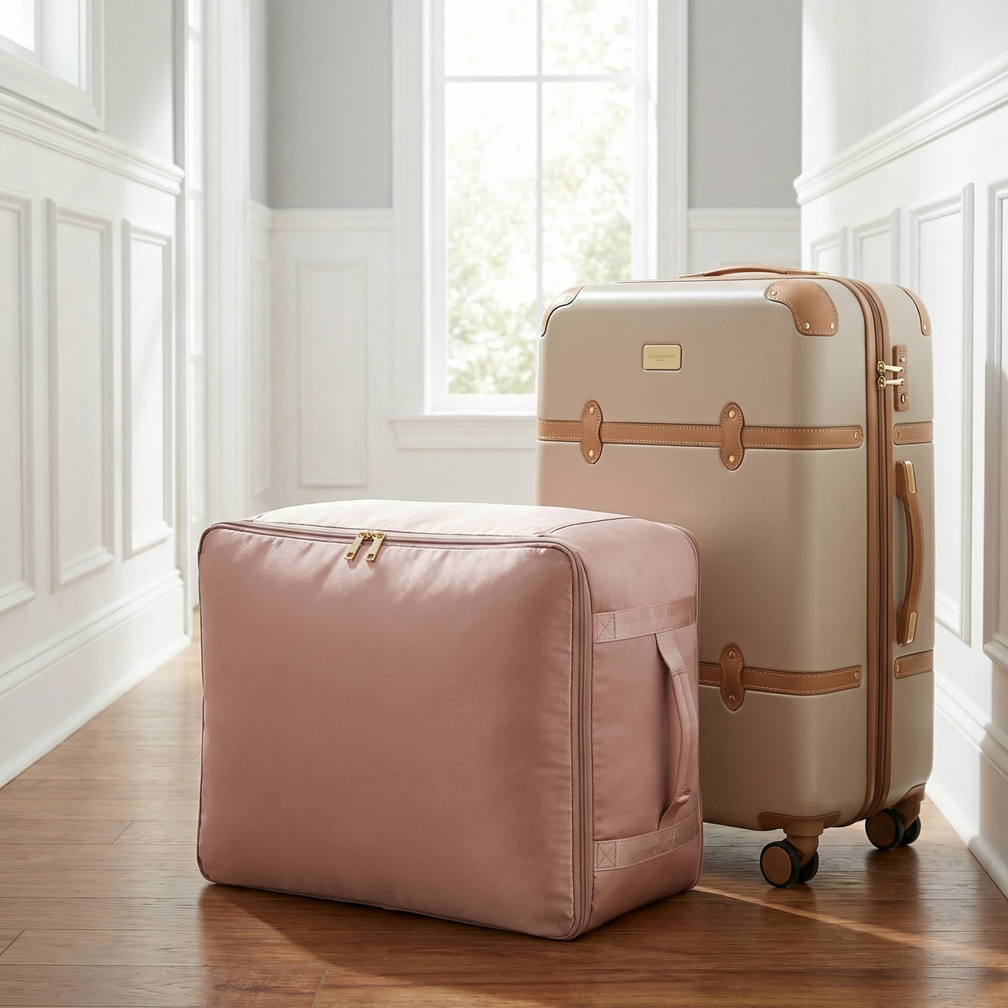Unique Bargains Storage Bag for Organizing Closet with Handles Pink 20.5"x16.5"x11.8"