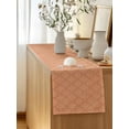 thumbnail image 5 of Table Runner 70 Inches Long for Kitchen Dining, Orange Plaid Dresser Scarf Farmhouse, Dining Table Decorations for Wedding/Parties, Modern Farmhouse Simple Abstract Stripes 13 x 70 In, 5 of 8