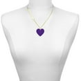 thumbnail image 2 of Delight Jewelry Acrylic Large Purple Heart - Gold-tone Class of 2026 Delicate Bar Necklace, 18.75", 2 of 4