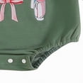 thumbnail image 6 of mgoYE Newborn Baby Boy Girl Hunting Clothes Duck Bow Sweatshirt Romper Long Sleeve Bubble Romper Bodysuit Outfit(Green,3-6 Months), 6 of 6