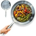 thumbnail image 6 of 12 Inch Stainless Steel Skillet with Lid -  Frying Pan Ergonomic Handle - Oven Safe, Easy to Clean, & Scratch-Resistant Saute Pan, 6 of 7