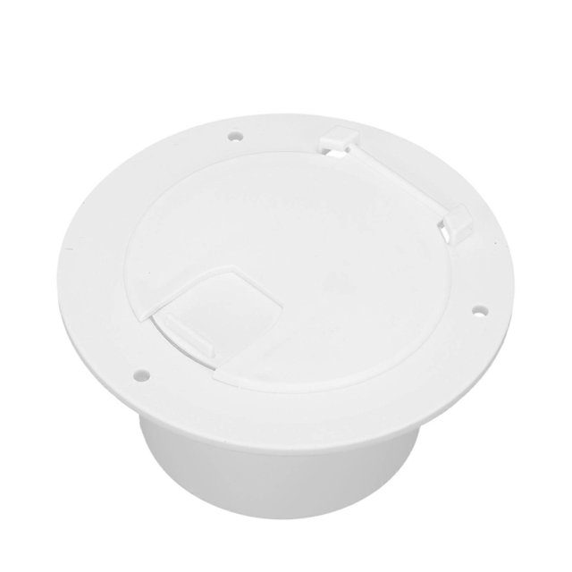 Round Hatch Cover Wire Junction Box UV Resistant Accessory for Marine Boat Yacht RV White