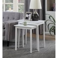 thumbnail image 4 of Pemberly Row Set of 2 Contemporary Nesting End Tabless in White Wood, 4 of 4