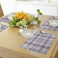 thumbnail image 4 of Ambesonne Checkered Place Mats Set of 4, Folklore Irish Design, Standard Size, Violet Blue Turquoise, 4 of 6