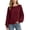 Wine, variant on Women's Boat Neck Sweaters Ribbed Striped Batwing Long Sleeve Loose Knit Pullovers for Fall Winter Street Casual Daily Wear