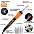 thumbnail image 2 of Kit de soldador BILIPLE, kit de pistola de soldar digital LED de 90 W, temperatura ajustable (180 °C, 2 of 8