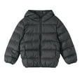 thumbnail image 2 of Kids Boy Winter Coat,Kids Puffer Jacket with Pocket Zipper Black Puffer Windproof Warm Outerwear Coats Girls Winter Clothes Size 5-6 Years, 2 of 4