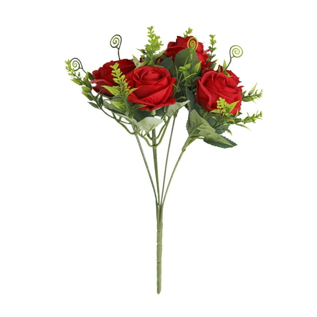 Ramo de flores artificiales de seda, arreglo realista de peonías y rosas para centro de mesa de boda en el hogar, decoración de jarrones, jardín interior y oficina.
