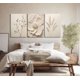 thumbnail image 4 of Lienzo decorativo para pared UZXTFQU, planta floral de color beige neutro, x3, 4 of 6