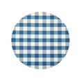 thumbnail image 2 of Lypsnake Buffalo Plaid Round Doormat, 27.5 Inch Blue White Checkered Circular Floor Mat for Christmas Tree Base & Entryway Entrance Patio Porch Home Decor, 2 of 6