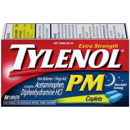 TYLENOL PM PAIN RELIEF CAPLETS 50CT