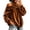 Brown, variant on Women's Velvet Cold Shoulder Sweatshirt Turtleneck Bow Front Long Sleeve Pullover Top for Christmas