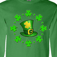 thumbnail image 4 of Inktastic St. Patricks Day Shamrocks and Hat Long Sleeve T-Shirt, 4 of 5