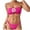 Hot Pink Bikini Clearance, variant on OSFVNOXV Bandeau Swimsuits for Women Floral Rhinestone Print Twist Bra and Thongs Bathing Suits Summer Holiday