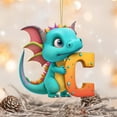 thumbnail image 4 of Christmas Dragon Ornaments, 26 Letter Cartoon Pendant for Kids Acrylic Hanging Gift for Christmas Tree Christmas Decoration,Funny Dinosaur Decor for Holiday Party Indoor, 4 of 4
