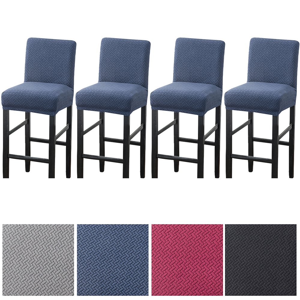 4Pcs Stretch Bar Stool Cover Counter Height Side Pub Chair Slipcover