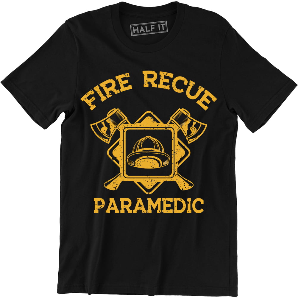 Firefighter Paramedic EMT Fire Rescue Thin Red Line Department T-Shirt ...