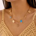 thumbnail image 3 of NICKSUN Gold Ocean Charm Choker Necklace, Dainty Paperclip Chain Collarbone Jewelry with Starfish, Conch, Seashell, Octopus & Palm Tree Pendants, Trendy Elegant Coastal Vacation Accessories, 3 of 7