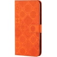 thumbnail image 3 of Compatible with iPhone 15 Plus Case with Card Holder Leather Flip Folio Case Retro Embossing with Kickstand Magnetic Protective Cover Wallet Case for iPhone 15 Plus 6.7 inch Orange XCM, 3 of 8