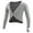 Grey, variant on Girls Long Sleeve Warm-up Cotton Twist Knot Front Gymnastic Ballet Dance Wrap Tops Grey 7-8