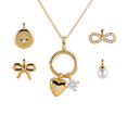 thumbnail image 2 of Set de Regalo para Mujer hasta 6 en 1, LuckyLy Kit de Collar y Dijes con Baño de Oro 14k, Perla y Zirconia Cúbica – Joyería ideal como Regalos para Mujer Navidad, San Valentín y Mamá dorado Variado, 2 of 8