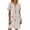 Khaki_001, variant on Mid Sleeve Shirt Dress for Women Solid Color Loose Fit Lab Coat Tunic Workwear Dress for Women Grey_002,L