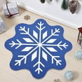 thumbnail image 7 of Winter Snowflake Rug, 26.4'' Christmas Snowflake Door Mat, Non-Slip Washable Welcome Mat, Cute Indoor & Outdoor Winter Doormat for Home & Bathroom, 7 of 7