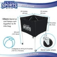 thumbnail image 2 of Swing Sports Portable Ball Cart on Wheels - 40 x 24in Volleyball Cart, 2 of 2