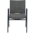 thumbnail image 5 of Bowery Hill Fabric/Steel Multipurpose Stacking Arm Guest Chair in Gray, 5 of 9