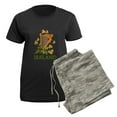 thumbnail image 5 of CafePress - Ireland Irish Golden Harp Women's Dark Pajamas - Women's Short Sleeve Print T-Shirt and Pants Dark Cotton Pajama Set, 5 of 7