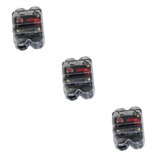 Wweixi Sleek DC 12V Car Auto Audio Radio Circuit Breaker Fuse for Improved Sound Black 100A 3Set
