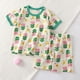 thumbnail image 2 of Odeerbi 18M-7Y Niños Niñas Pijamas de Algodón de Verano Manga Corta Tops Pantalones Cortos Conjunto Suave Imprimir Ropa de Dormir Dos Piezas Pijama Conjuntos, 2 of 9