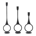 thumbnail image 5 of Sagebrook Home Metal, 16"h Round Taper Candle Holder, Black, 5 of 6