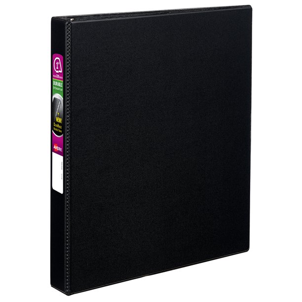 Avery Durable 3 Ring Binder, 1" One Touch EZD Rings, 1 Black Binder