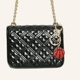 thumbnail image 2 of Unique Bargains 1 Pc Fashionable Basketball Handbag Charm Decorative Keychain Red Gold Tone, 2 of 5