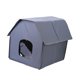 thumbnail image 5 of Casa para Gatos Salvador Refugio Impermeable Resistente Parte Plana Gris, 5 of 10
