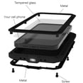 thumbnail image 4 of for iPhone 15 Pro Max Metal + Silicone Case, Heavy Duty Shockproof Rugged Case with Built-in Glass Screen Protector, 360 Full Body Protective Tough Phone Cover for iPhone 15 Pro Max, Silver, 4 of 10