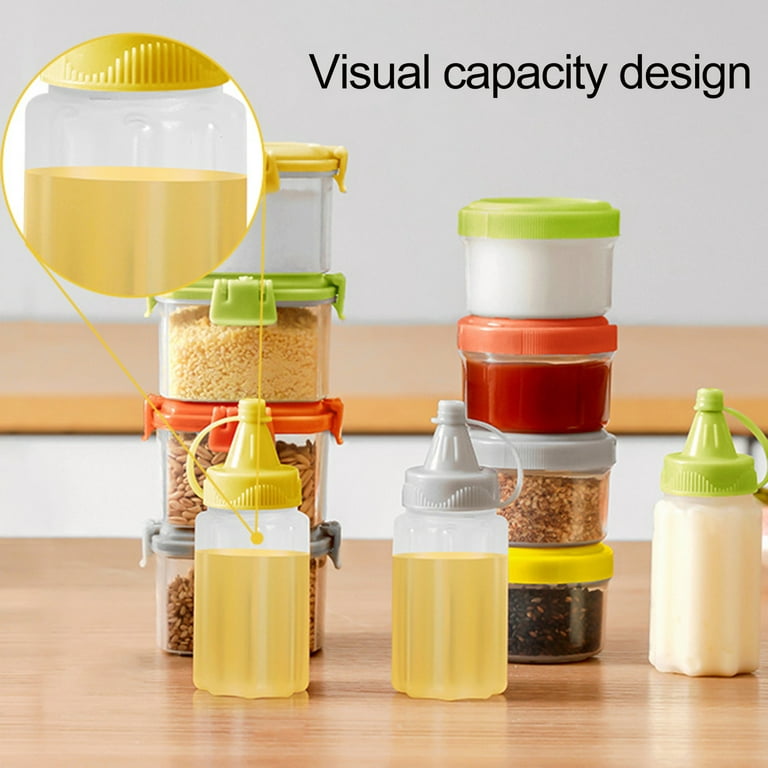 4Pcs sauce containers for squeeze squeeze bottles for sauces salad dressing  jar