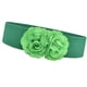 thumbnail image 4 of Cinturón elástico elegante con cinta grande y flores para mujer Verde, 4 of 9