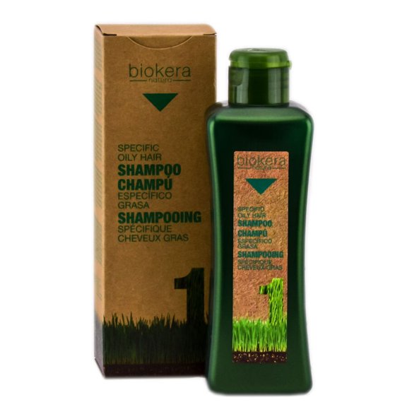 10.8 oz , Salerm Biokera Specific Oily Hair Shampoo Hair Scalp, Pack of 2 w/ SLEEK Teasing Comb