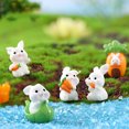thumbnail image 4 of Cake Decoration Clear Lines Widely Usage Decorative Mini Cute Rabbit Ornament for Bedroom, 4 of 8