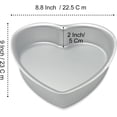 thumbnail image 2 of Juego de 2 Moldes de Aluminio en Forma de Corazón de 8 Pulgadas para Hornear Pasteles de Boda y San Valentín, 2 of 5