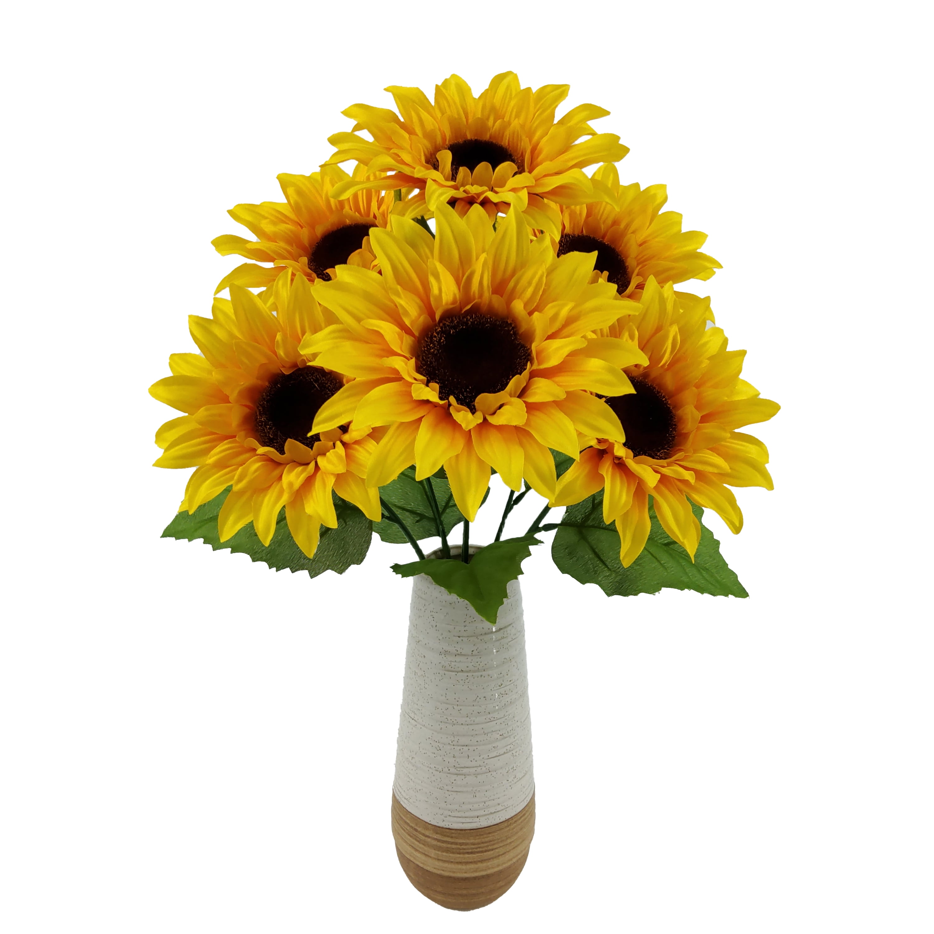 Mainstays 18 inches Indoor Artificial Sunflower Bush, Yellow Color.