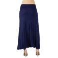 thumbnail image 3 of 24seven Comfort Apparel Womens Comfortable Fit Elastic Waist Maternity Maxi Skirt, 3 of 3