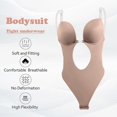 thumbnail image 4 of Combinaison Gainante Sans Bretelles à Encolure en V Profonde pour Femmes, TG, 4 of 5