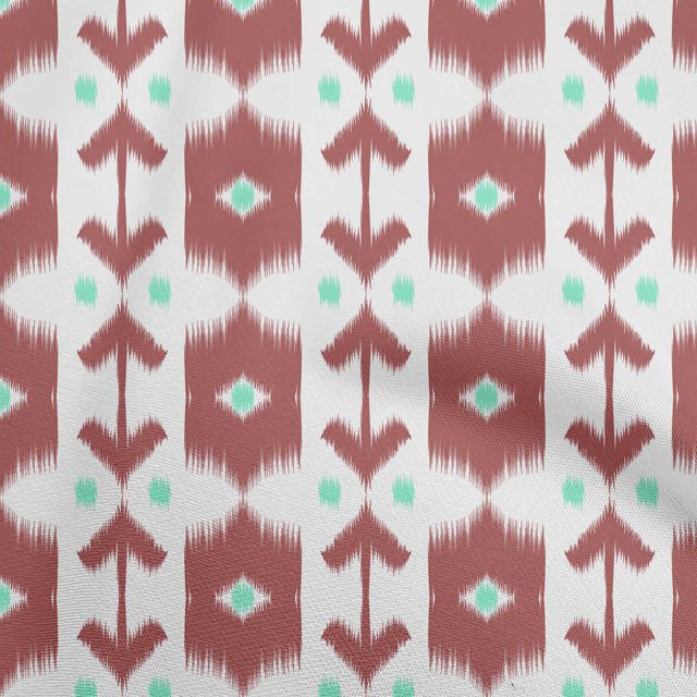 oneOone Polyester Spandex Rust Brown Fabric Ikat Sewing Craft Projects Fabric Prints By Yard 56 Inch Wide