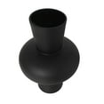 thumbnail image 4 of DecMode 12", 10"H Trumpet Black Glass Vase with Wide Rounded Center, Set of 2, 4 of 12